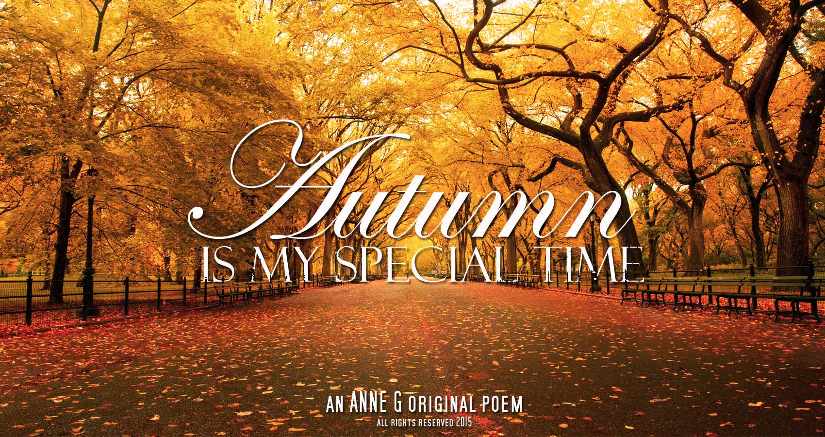 Autumn Is My Special Time by Anne G at spillwords.com