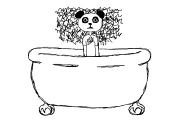 Giant Bathtub Panda Mask by Robyn MacKinnon at Spillwords.com