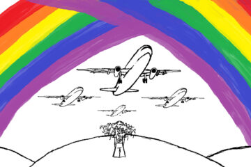 Airplanes And Double Rainbows by Robyn MacKinnon at Spillwords.com