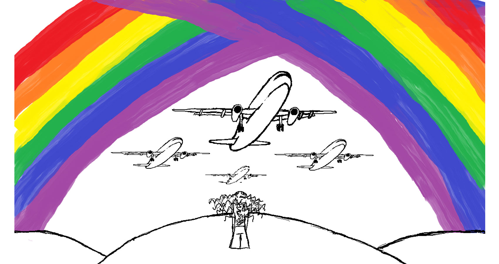 Airplanes And Double Rainbows by Robyn MacKinnon at Spillwords.com