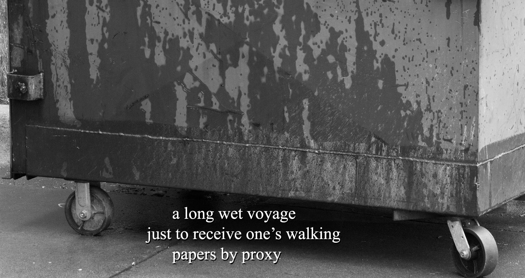 Walking Papers, a haiga by Jerome Berglund at Spillwords.com