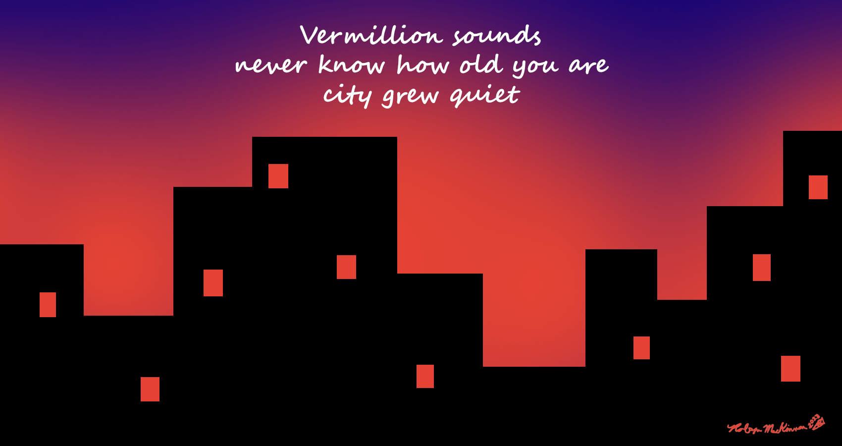 Vermillion Sounds, haiku by Robyn MacKinnon at Spillwords.com