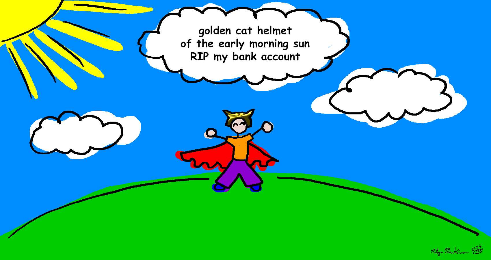 Golden Cat Helmet , a haiku by Robyn MacKinnon at Spillwords.com