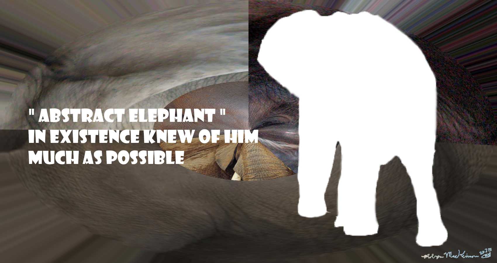 Abstract Elephant, a haiku by Robyn MacKinnon at Spillwords.com